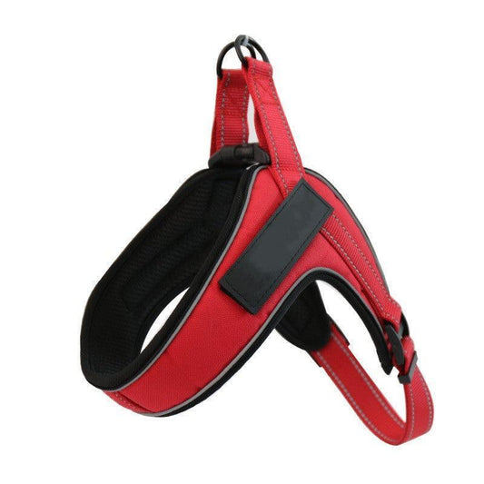 Breathable Reflective Dog Harness Vest With Customizable Velcro Design