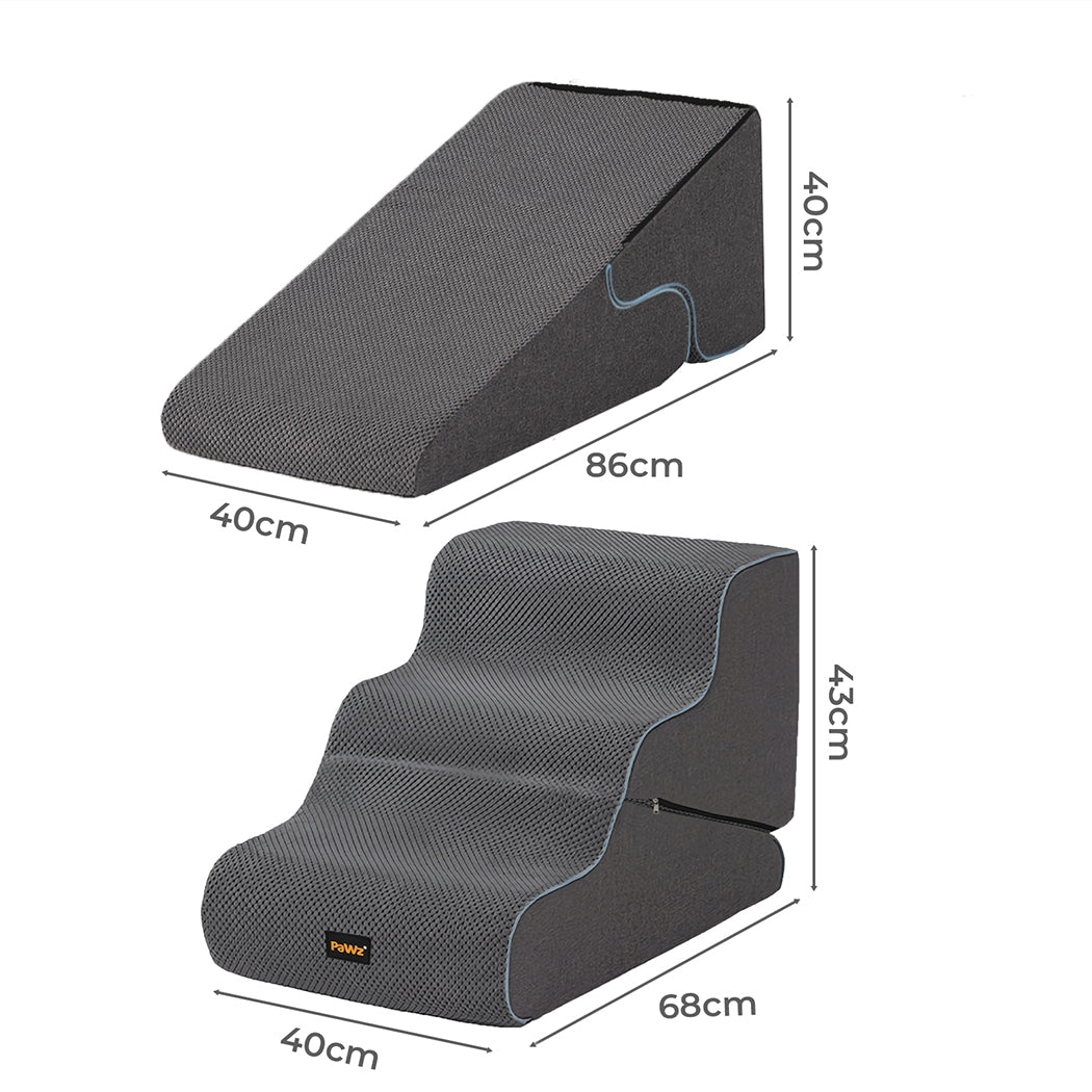 Pawz Pet Steps Adjustable Dog/Cat Ramp Portable Pet Stairs